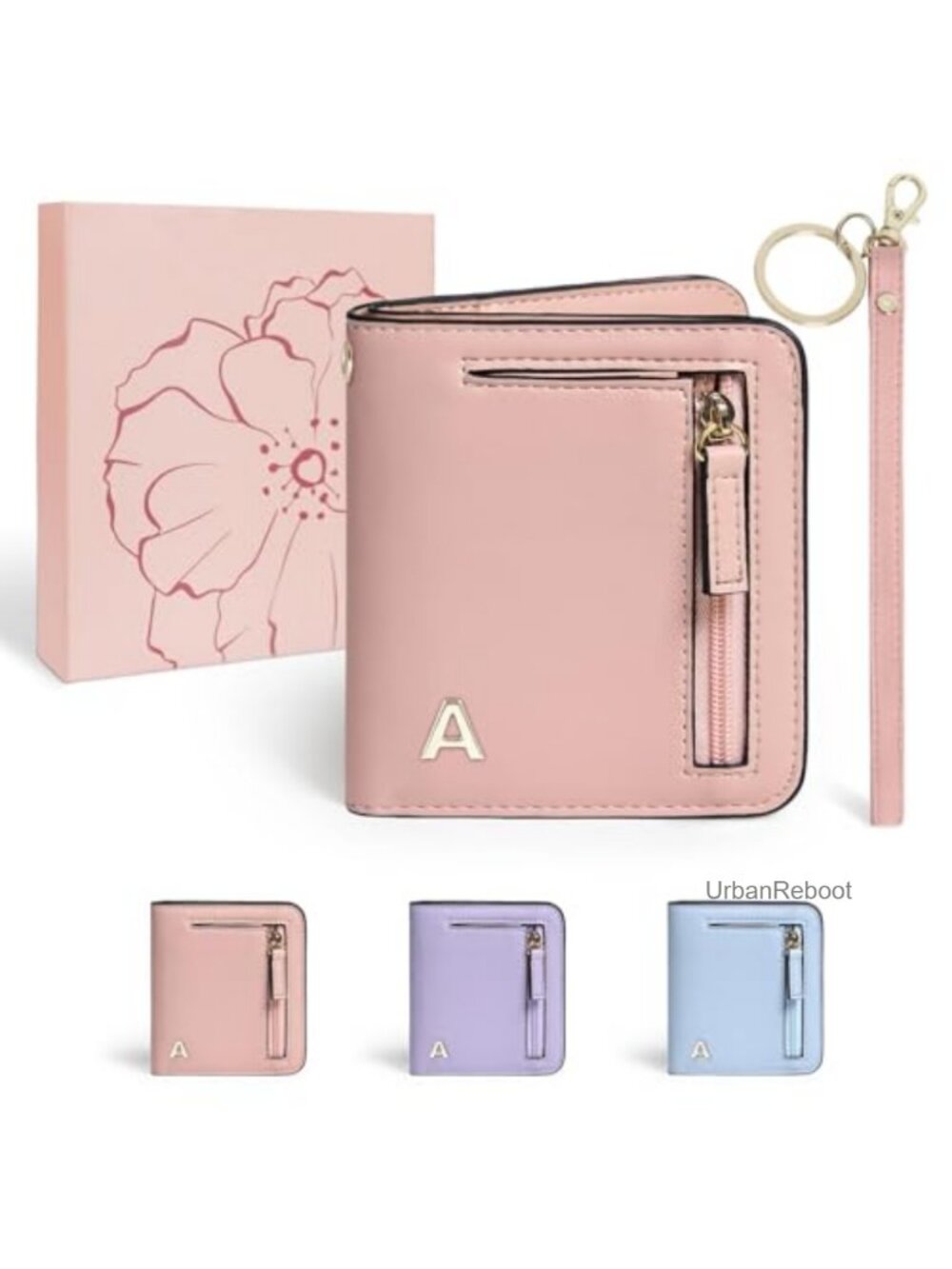 Girls RFID Wristlet Wallet PU Leather Bifold Card Holder Gift